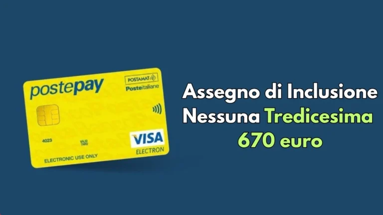 Assegno di Inclusione: Nessuna Tredicesima da 670 euro