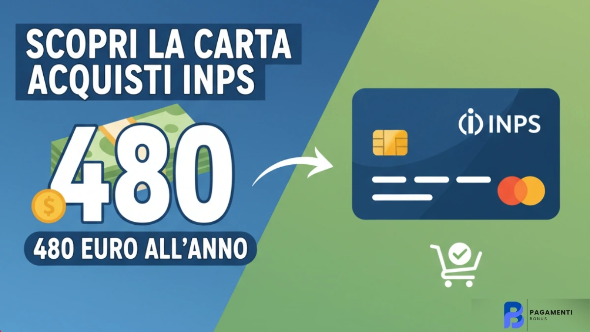 Scopri la Carta Acquisti INPS: 480 euro all'anno
