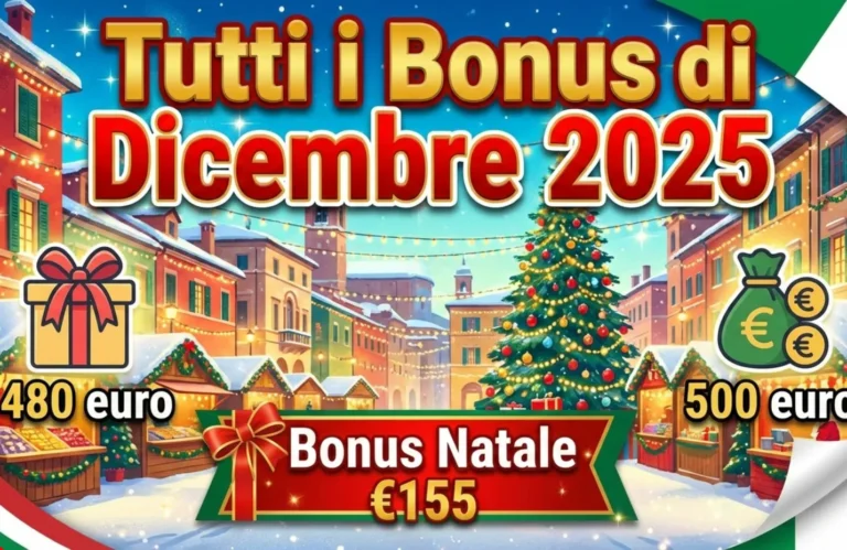 Tutti i Bonus di Dicembre 2025: Bonus Natale €155, 480 euro, 500 euro