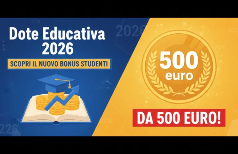 Dote Educativa 2026: Scopri il Nuovo Bonus Studenti 2026 da 500 euro!