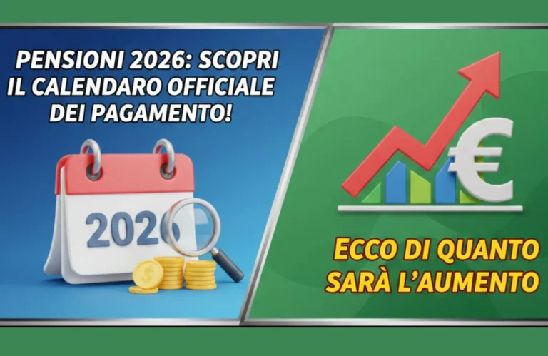 Pensioni 2026: Scopri il calendario ufficiale dei pagamenti! Ecco di quanto sarà l'aumento