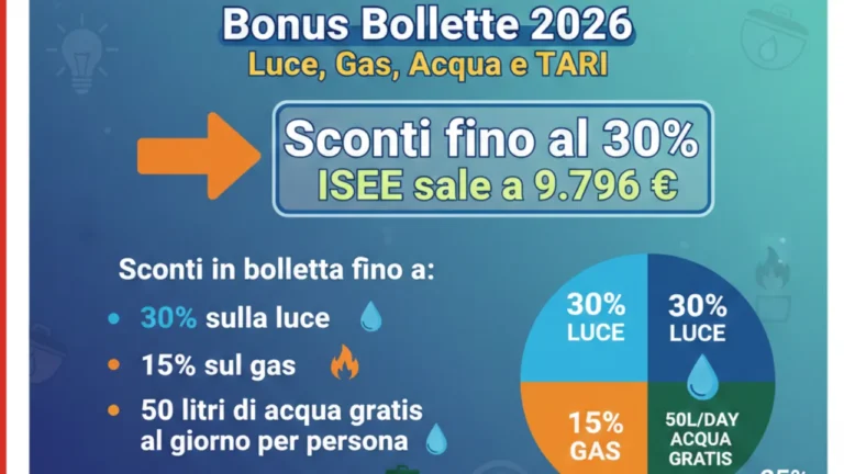 Bonus sociale 2026 Gas, Luce, Tari: Aumenta l'ISEE, addio al Bonus di 200 euro! Scopri tutte le novità