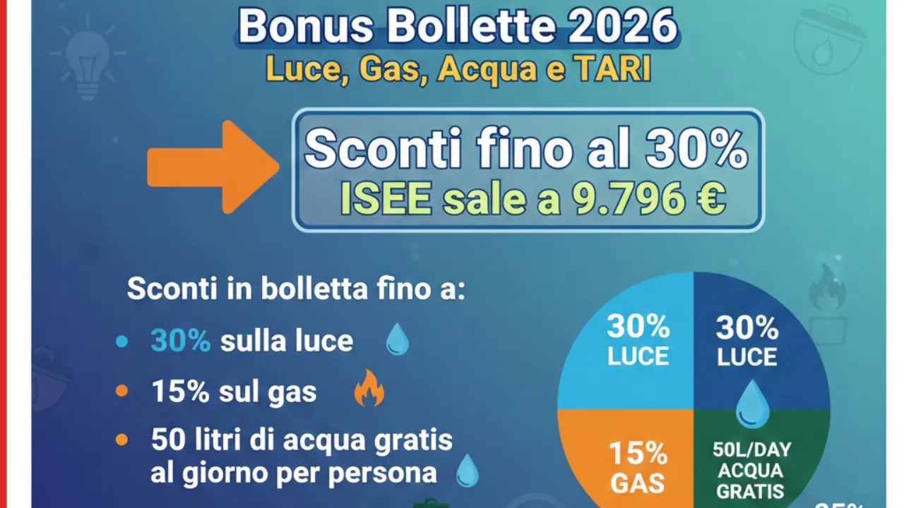 Bonus sociale 2026 Gas, Luce, Tari: Aumenta l'ISEE, addio al Bonus di 200 euro! Scopri tutte le novità
