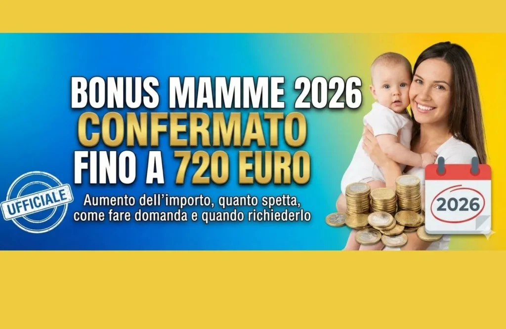 Bonus Mamme 2026 confermato fino a 720 euro: aumento dell’importo, quanto spetta, come fare domanda e quando richiederlo