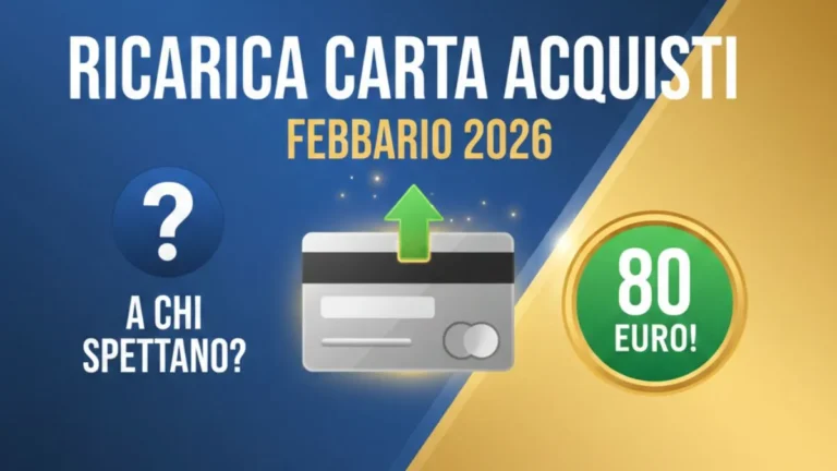 Ricarica Carta Acquisti di Febbraio 2026: Ecco a chi spettano i 80 euro!