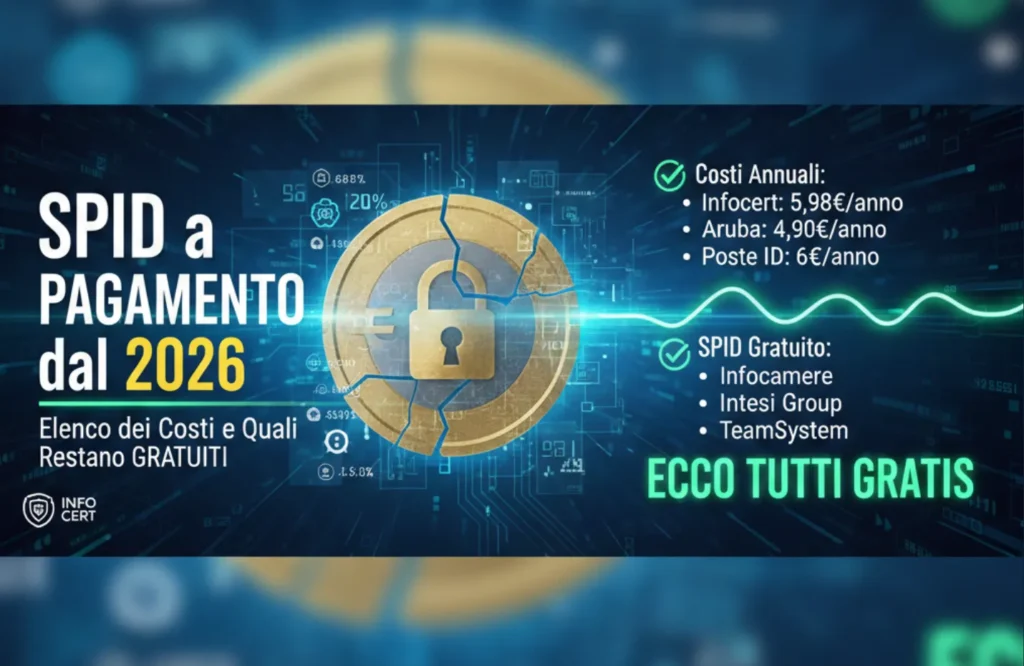 SPID PosteID 2026: Non è più gratuito, da quest'anno diventa a pagamento