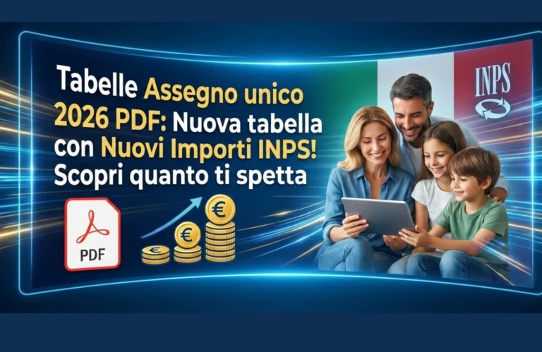 Tabelle Assegno unico 2026 PDF