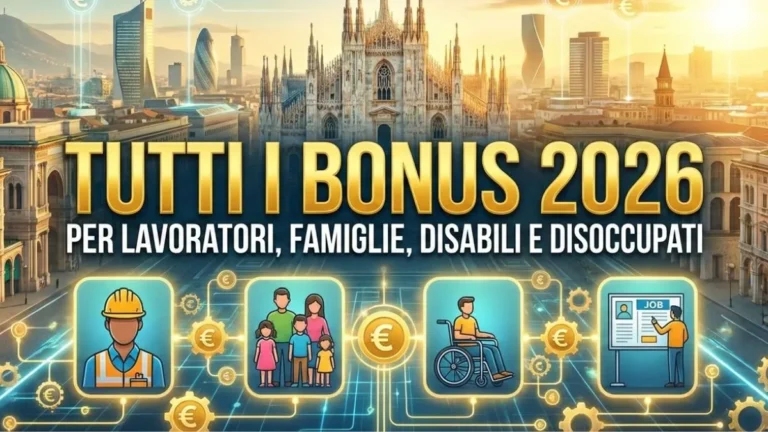 Tutti i Bonus per lavoratori, Famiglie, disabili e disoccupati nel 2026