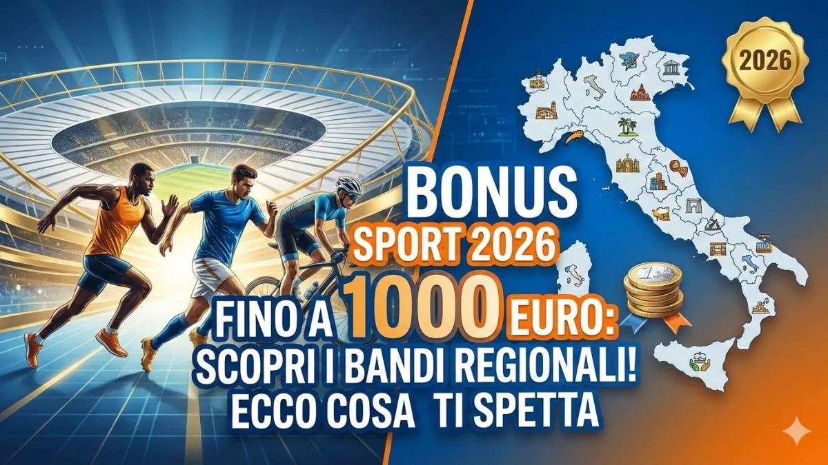 Home 1 Bonus Sport 2026 fino a 1000 euro: Scopri i bandi regionali! Ecco cosa ti spetta