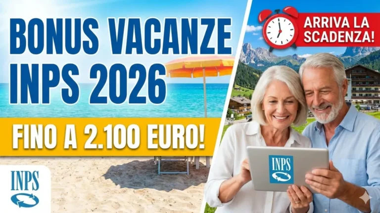 Bonus Vacanze INPS 2026: Arriva la scadenza! Ecco come ottenere fino a 2.100 euro!