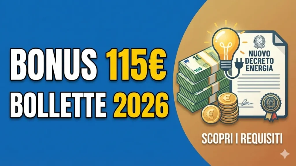 Bonus bollette 115 euro 2026: Nuovo Decreto Energia - Scopri i requisiti