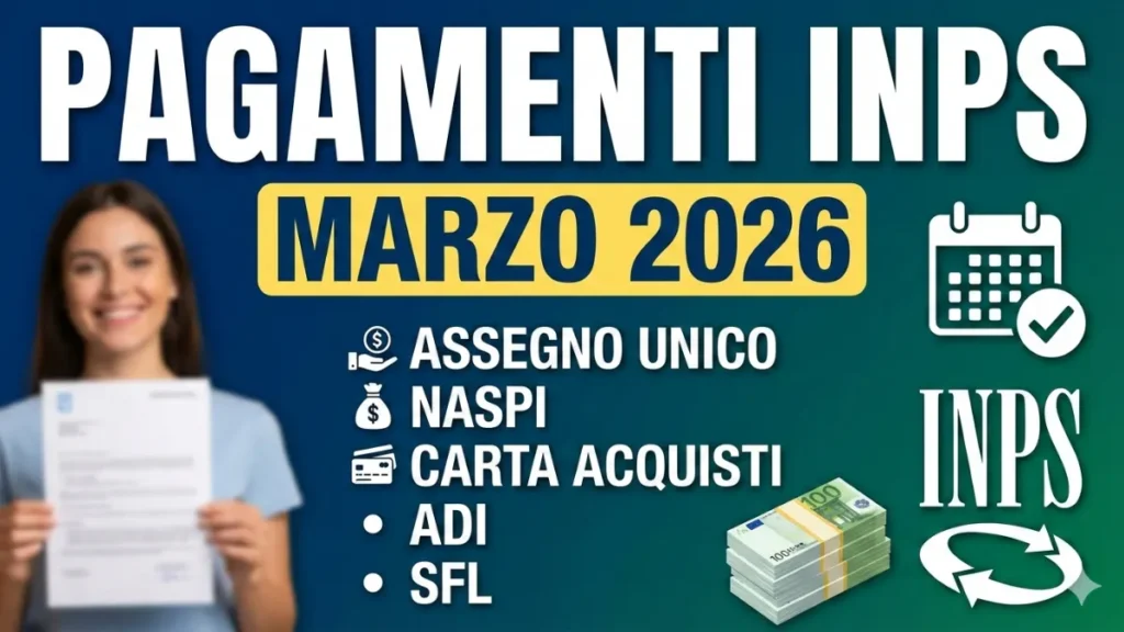 Pagamenti INPS di Marzo 2026