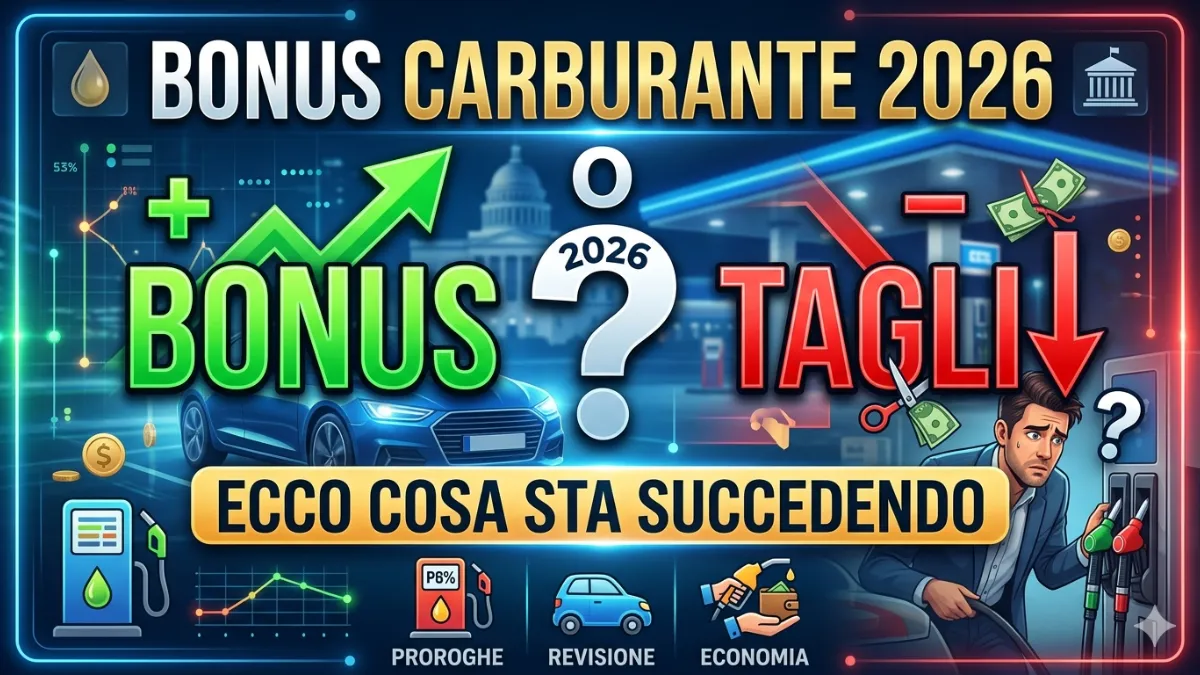 Bonus Carburante 2026: Bonus benzina o tagli?