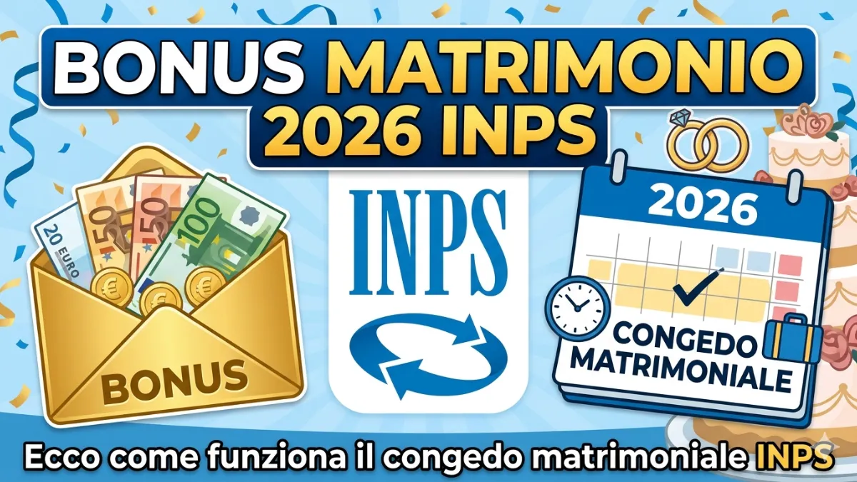 Bonus Matrimonio 2026 Inps: Ecco come funziona il congedo matrimoniale INPS