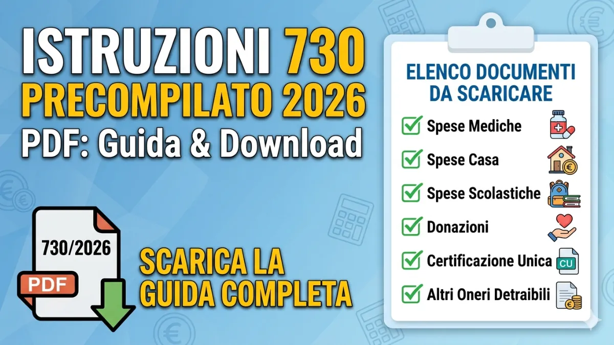 Istruzioni 730 Precompilato 2026 PDF