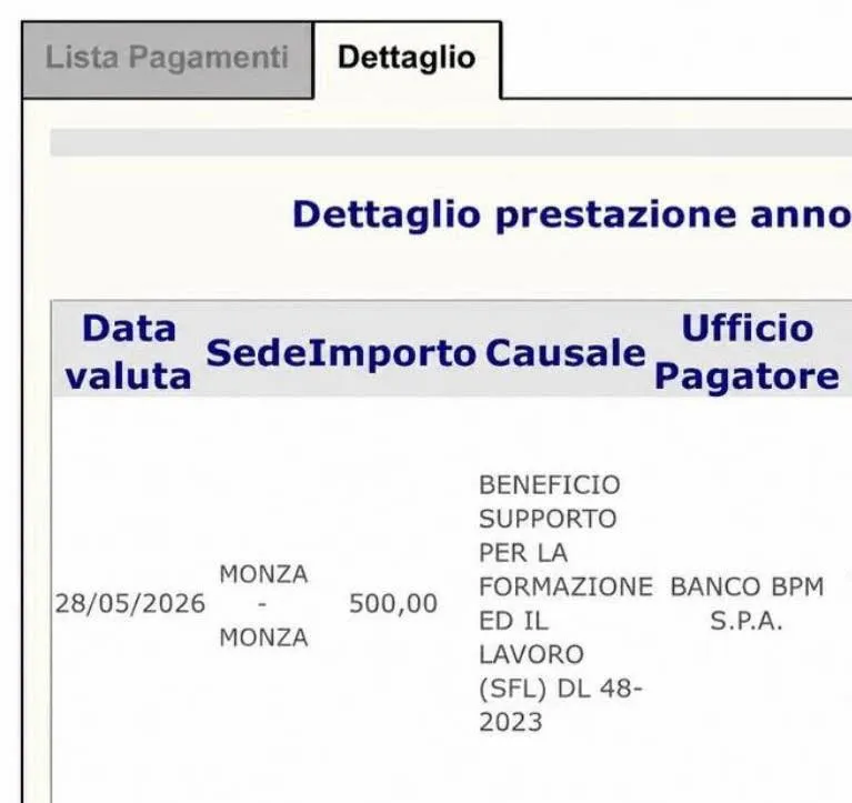 Pagamenti INPS di fine Maggio 2026: Assegno di Inclusione