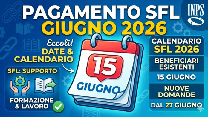 Pagamento SFL Giugno 2026 Inps: Ecco il calendario con le Date