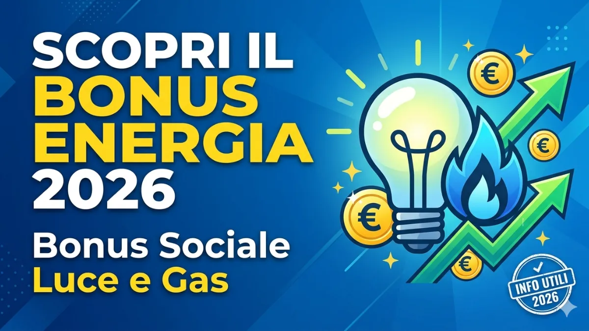 Scopri il Bonus Energia Elettrica 2026: Bonus Sociale Luce e gas Scopri il Bonus Energia Elettrica 2026: Bonus Sociale Luce e gas