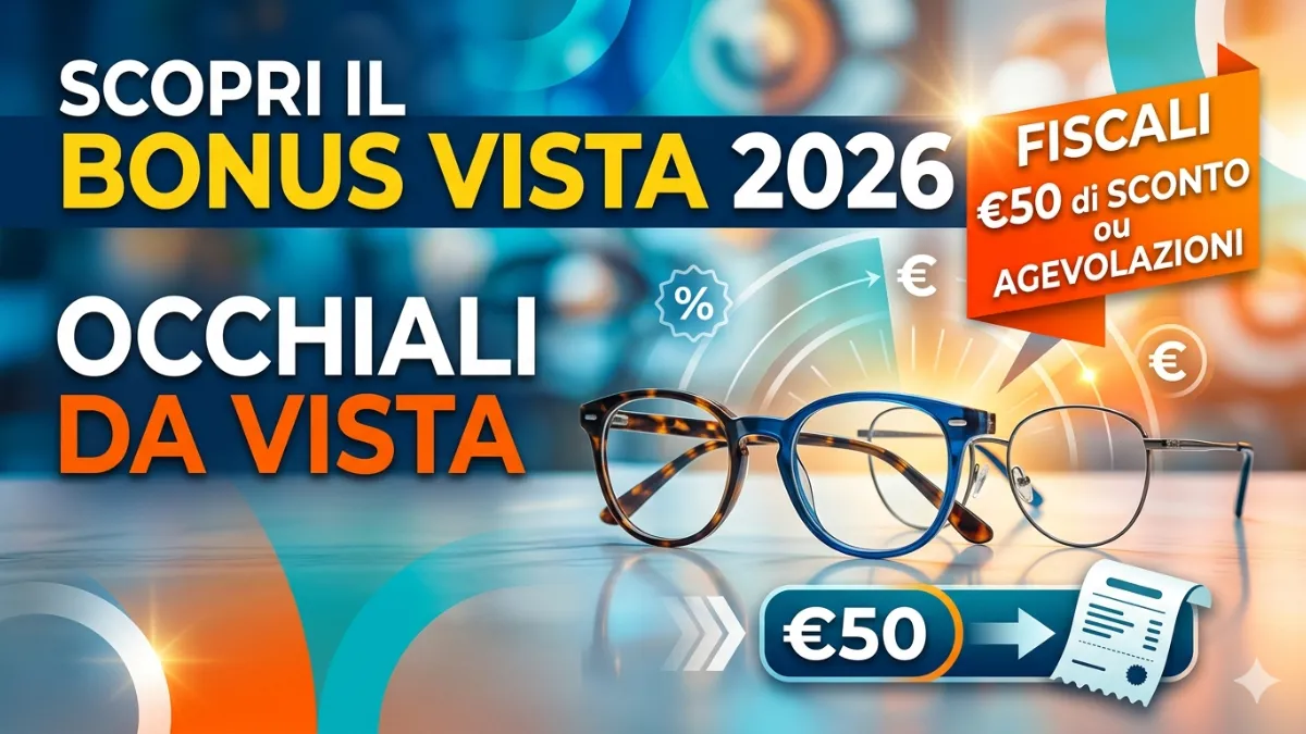 Scopri il Bonus Vista 2026: occhiali da vista