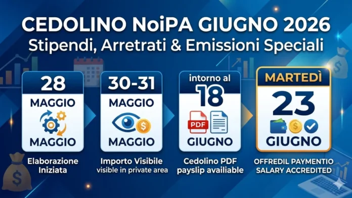 Cedolino NoiPA Giugno 2026: Stipendi, Arretrati ed Emissioni Speciali