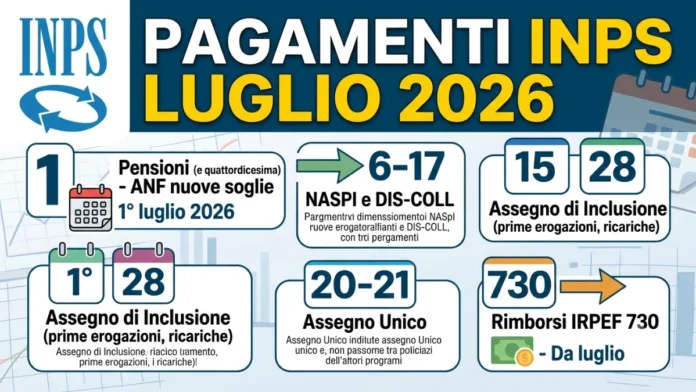 Le date dei Pagamenti INPS Luglio 2026: Scopri il calendario Le date dei Pagamenti INPS Luglio 2026: Scopri il calendario