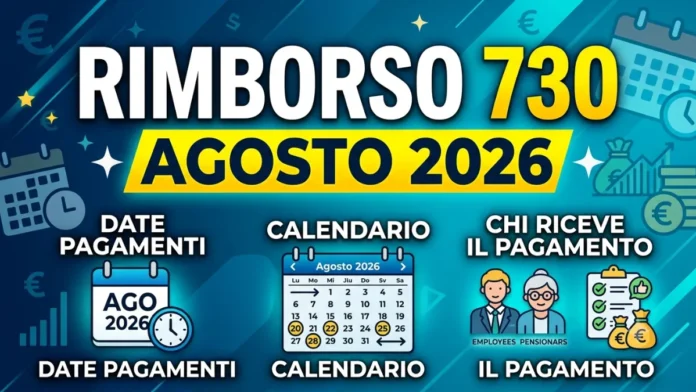 Rimborso 730 Agosto 2026: Date, Calendario e Chi Riceve il Pagamento