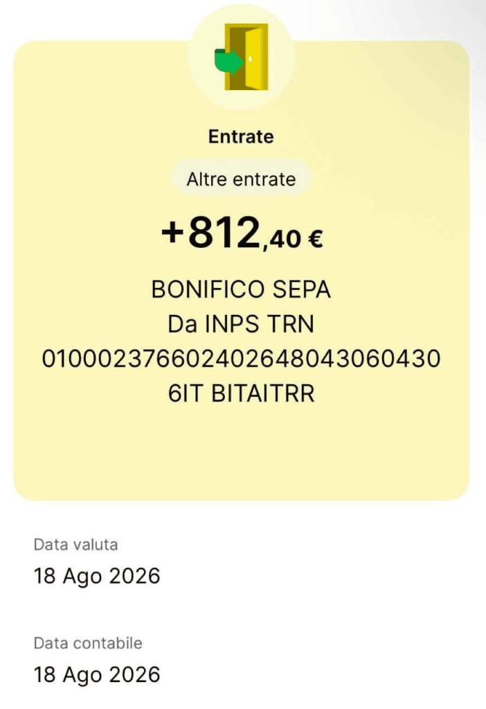Pagamenti INPS dal 17 al 31 agosto 2026